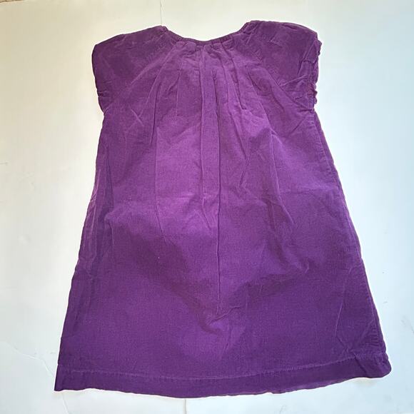 Mini Boden Purple Corduroy Dress with Velvet Bow 7-8Y - Picture 6 of 6